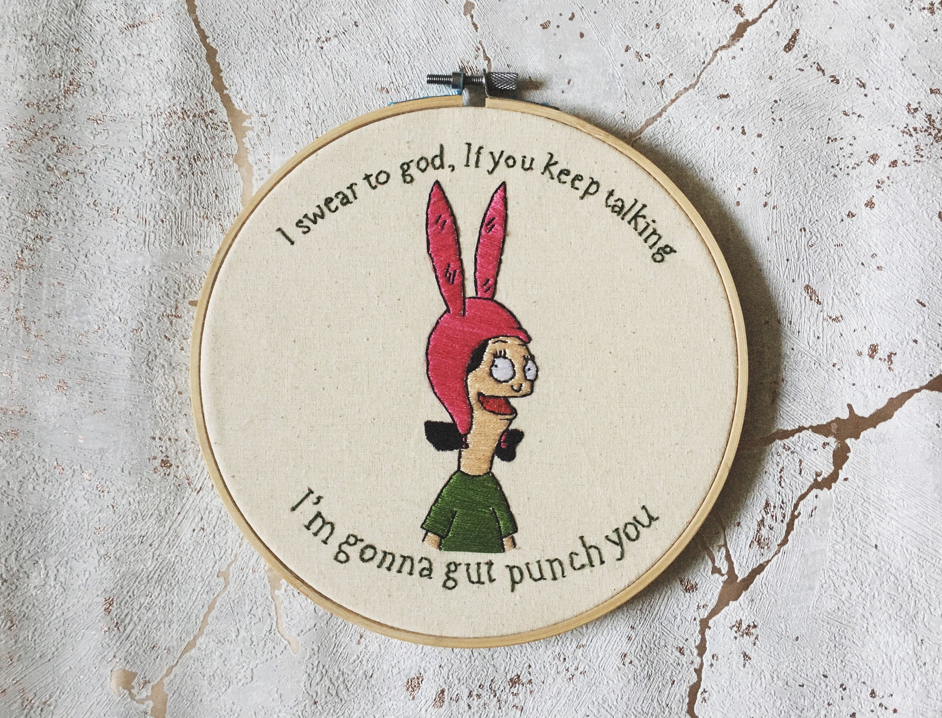 BOB'S BURGERS LOUISE BELCHER EMBROIDERED IRON ON - Depop