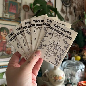 Tiny colouring pages Kewpie Zine