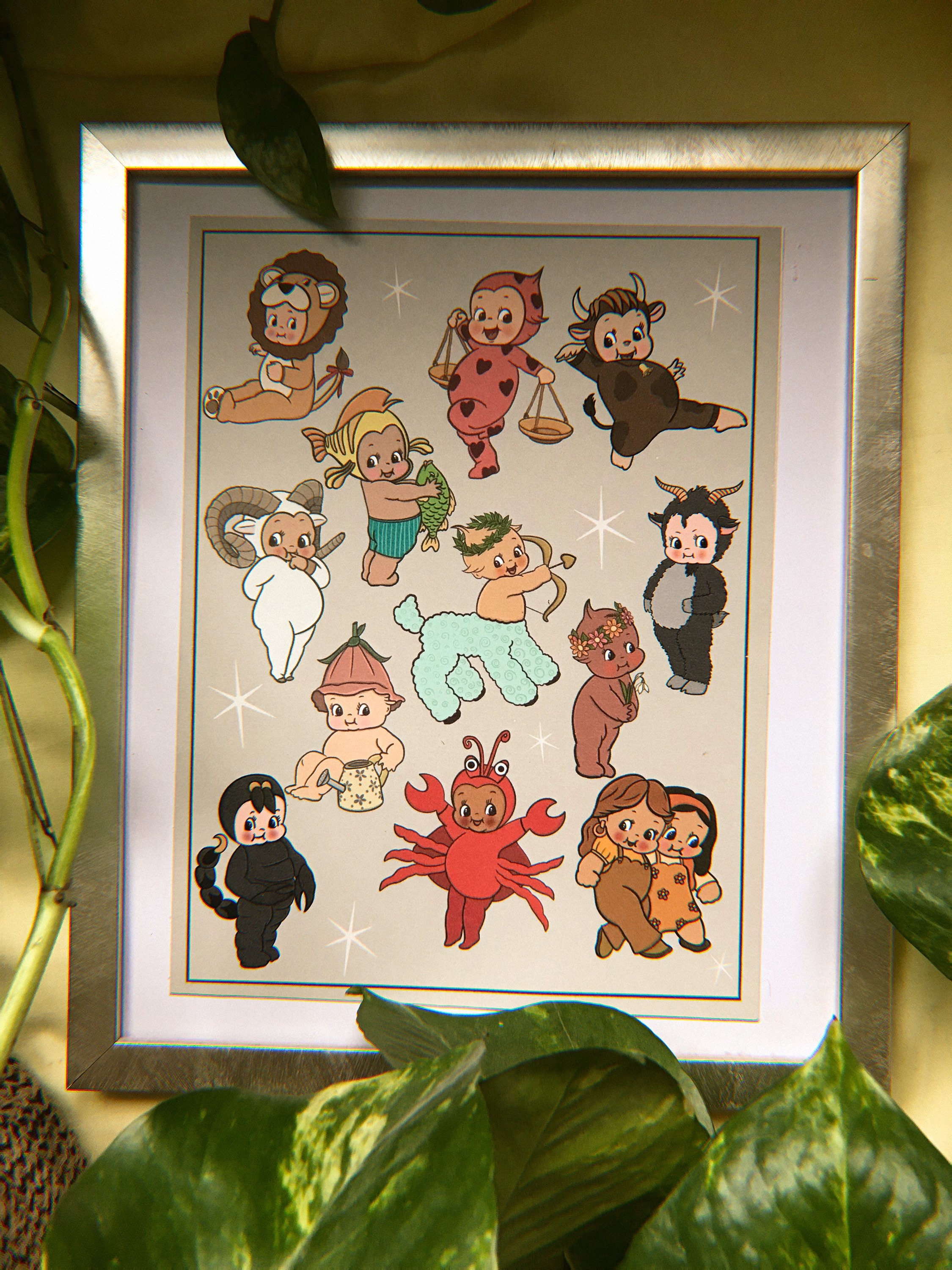 Zodiac Kewpie Flash Style A4 Print - Etsy