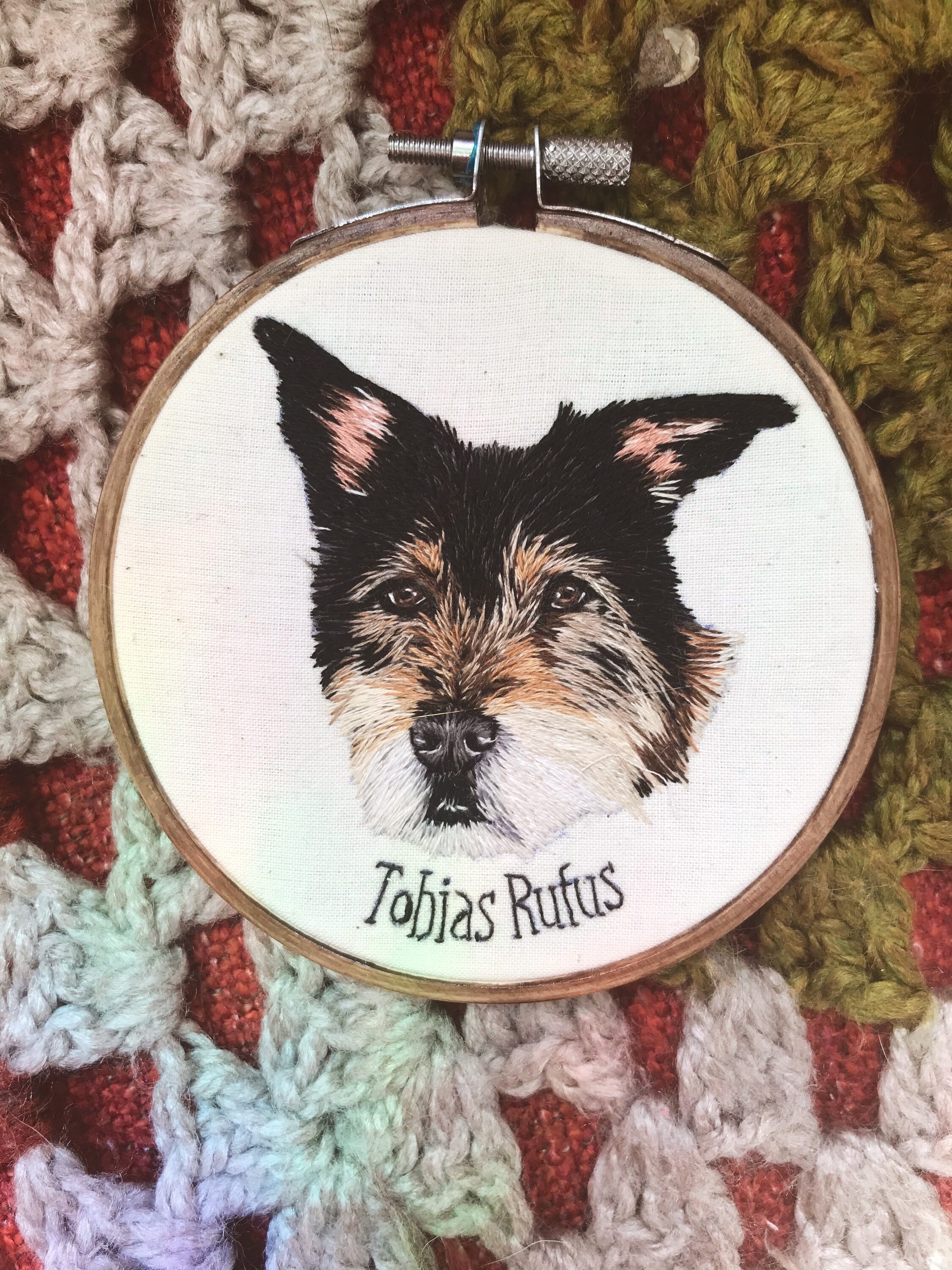 Embroidered Pet Portrait 4inch / Pet Loss Memorial Gift Ideas Etsy