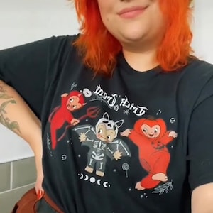 Kewpie trick or treat halloween graphic tshirt XS-3XL