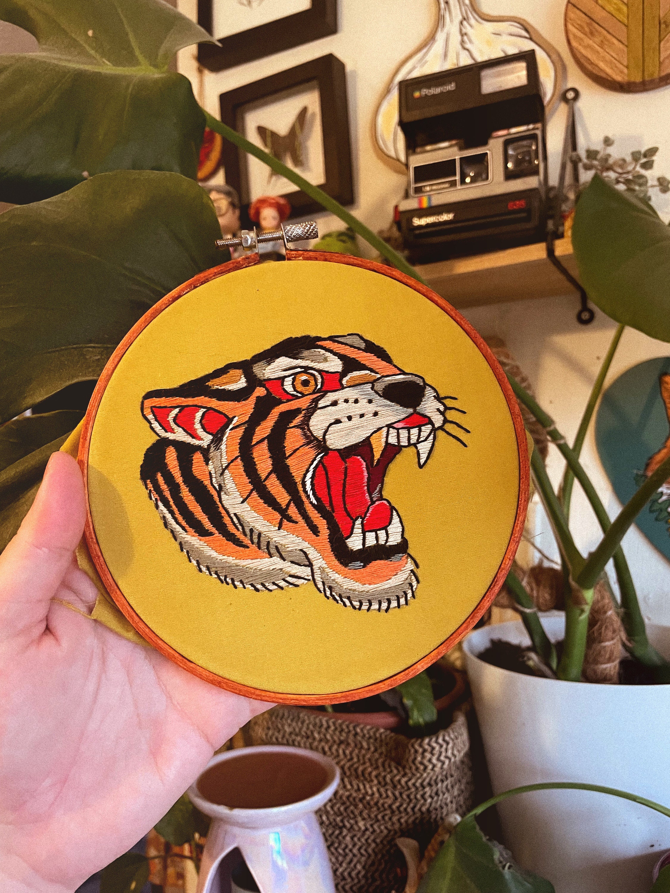 トラッドタイガータトゥー刺繍 6インチフープ - Etsy 日本