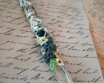 Clear Quartz Healing Wand - Handmade Crystal Wand for Meditation & Energy Work