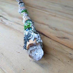 Handcrafted Clear Quartz Crystal Wand: Healing Energy Talisman