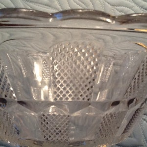 Clear glass compote with nice design image 3