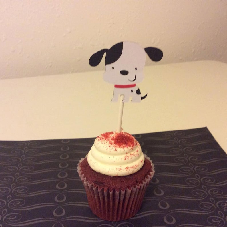 12 Blue and White Giraffe Cupcake toppers