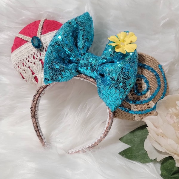 Moana inspired mouse ears, moana ears, hawaiian ears, disney ears, moana