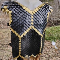 Dragon Scale Mail Armor Necklace and Hand Armors With Koi Scale Tops ...