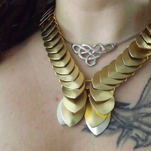 Scale Mail Necklace - Etsy