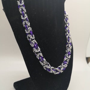Byzantine Chainmail Necklace - Anodized Aluminum - King's Chain