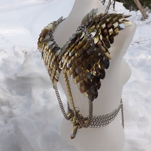 Seraphim Scalemaille Harness - Made to Order Scale und Kettenhemd - Schulterteile, Schulterstücke, Schulterstücke, LARP, Fantasy, Dance