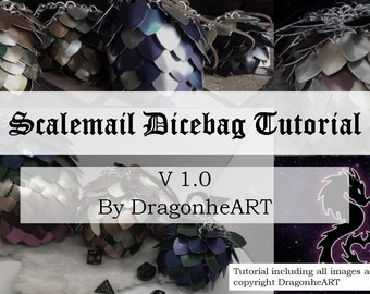 Scalemail Dicebag Tutorial - Three Sizes of Dicebag with Detailed Instructions - How to Make Scalemail and Chainmail