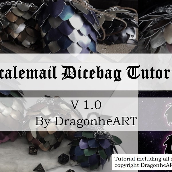 Scalemail Dicebag Tutorial - Three Sizes of Dicebag with Detailed Instructions - How to Make Scalemail and Chainmail