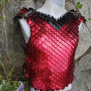 Scalemail Shirt - Made to Order - All Colours Available - Extra Large Scales - Dragonscale Vest, Shirt, Top, Armor, Hauberk