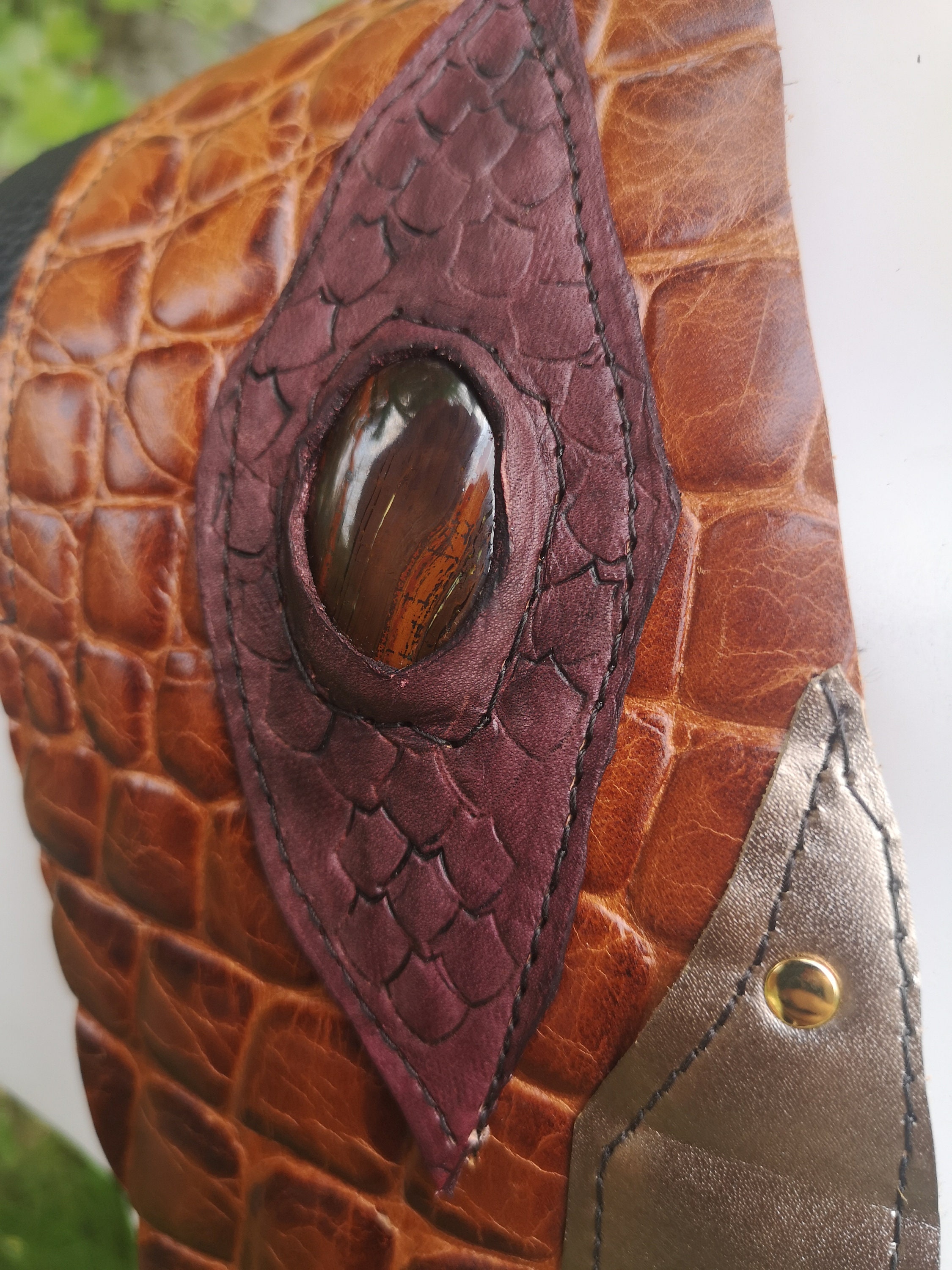 Dragonscale Holster Vest Leather and Scalemail Pocket Vest Etsy