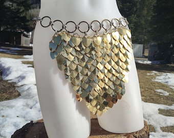 Scalemail Skirt - Adjustable Chainmail Loincloth, Costume Armor
