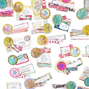 Ozdoby dzienników przyrodniczych, dekoracje do scrapbookingu, uzależniony od poczty ślimakowej, prezent dla fana dzienników, etykiety ręcznie robione, przyjaciel do korespondencji, inspirujący cytat
