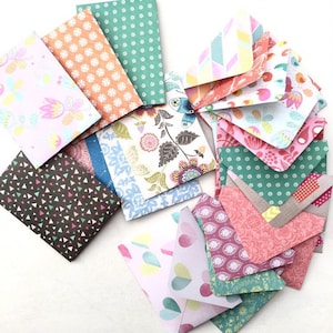 Mini handmade envelopes , assorted designs  , pockets for journals , decorated papers  , gift packaging , snailmail supplies