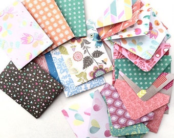 Mini handmade envelopes , assorted designs  , pockets for journals , decorated papers  , gift packaging , snailmail supplies