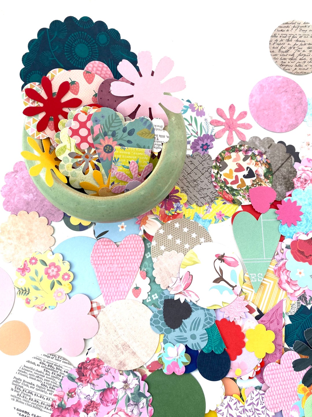 Mixed Paper Die Cut Shape Assortment Bright Colours Diy Etsy