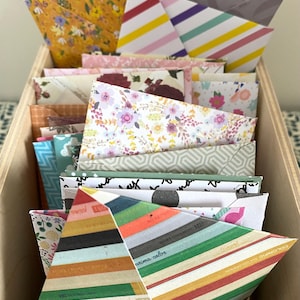 Mini  Envelopes Handmade Assorted Decorative Papers, Journal Pockets - gift card coin idea