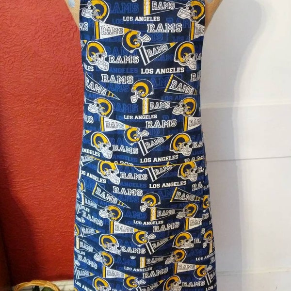 MENS LA RAMS Apron with large lined pocket, Nfl Rams football apron