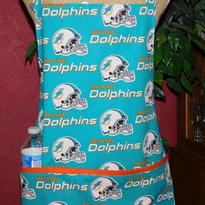 MEN&#39;S MIAMI DOLPHINS Apron --  Miami Dolphins large men&#39;s apron with large pocket - see ladies Dolphins apron