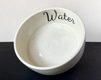 Small Handmade Porcelain Pet Water Bowl