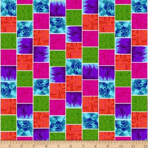 Murano Blocks Cotton Fabric Bright Tones Stof Denmark