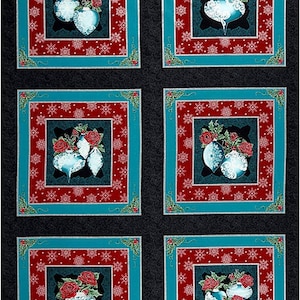 A Festive Season III Silver Christmas Cotton Fabric Benartex By the Panel
