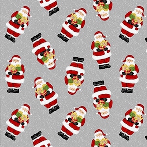 Snow Merry Santa Christmas Cotton Fabric Studio E By the Yard