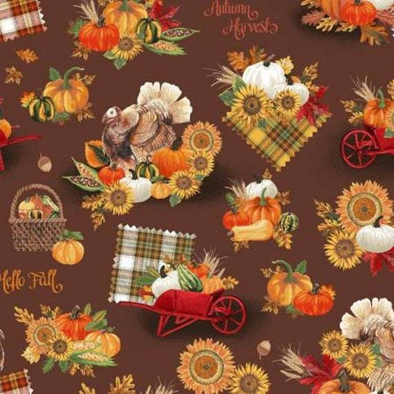 Fall Service Patch One of a Kind Harvest Hello Fall Patches Autumn Windham by the Yard - Etsy