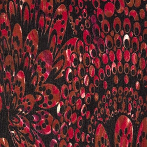 Fan Feathers Print  Chiffon Apparel Fabric Semi Sheer By the Yard