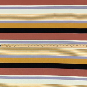 Stripe Jersey Knit Floral Fabric Rayon Apparel By the Yard