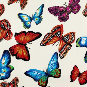 Poly Twill Butterfly Blouse Weight Apparel Fabric By the Yard