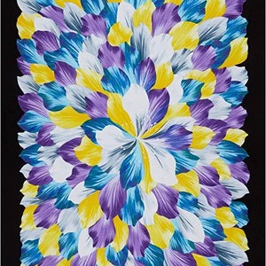 Petal Paradise Cotton Floral Cotton Fabric Benartex Kanvas By the 23 by 44 Inch Panel