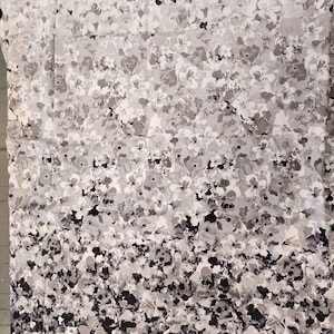 2 yd Floral Faded Voile Cotton Fabric Apparel Panel