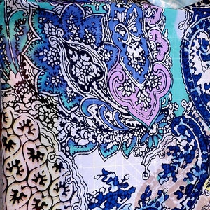 Paisley Floral Print Chiffon Fabric Semi Sheer Apparel By the Yard