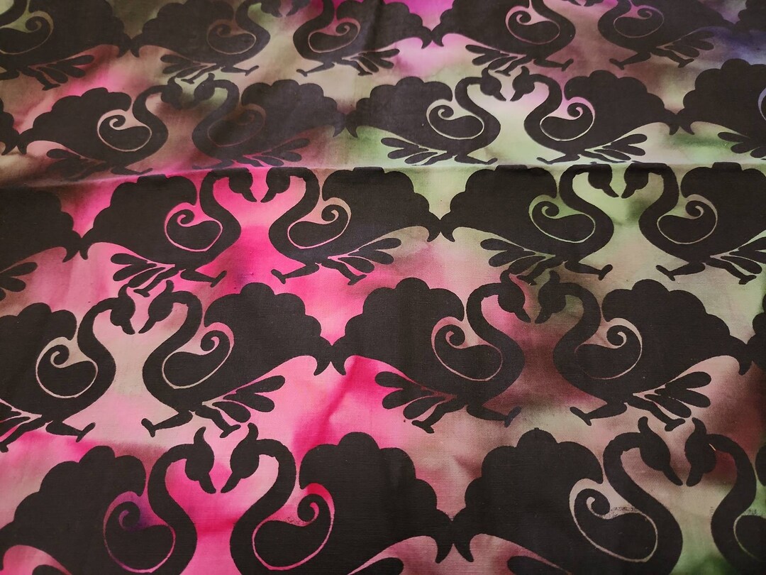 swans-printed-on-tie-dye-cotton-fabric-green-made-in-african-by-the