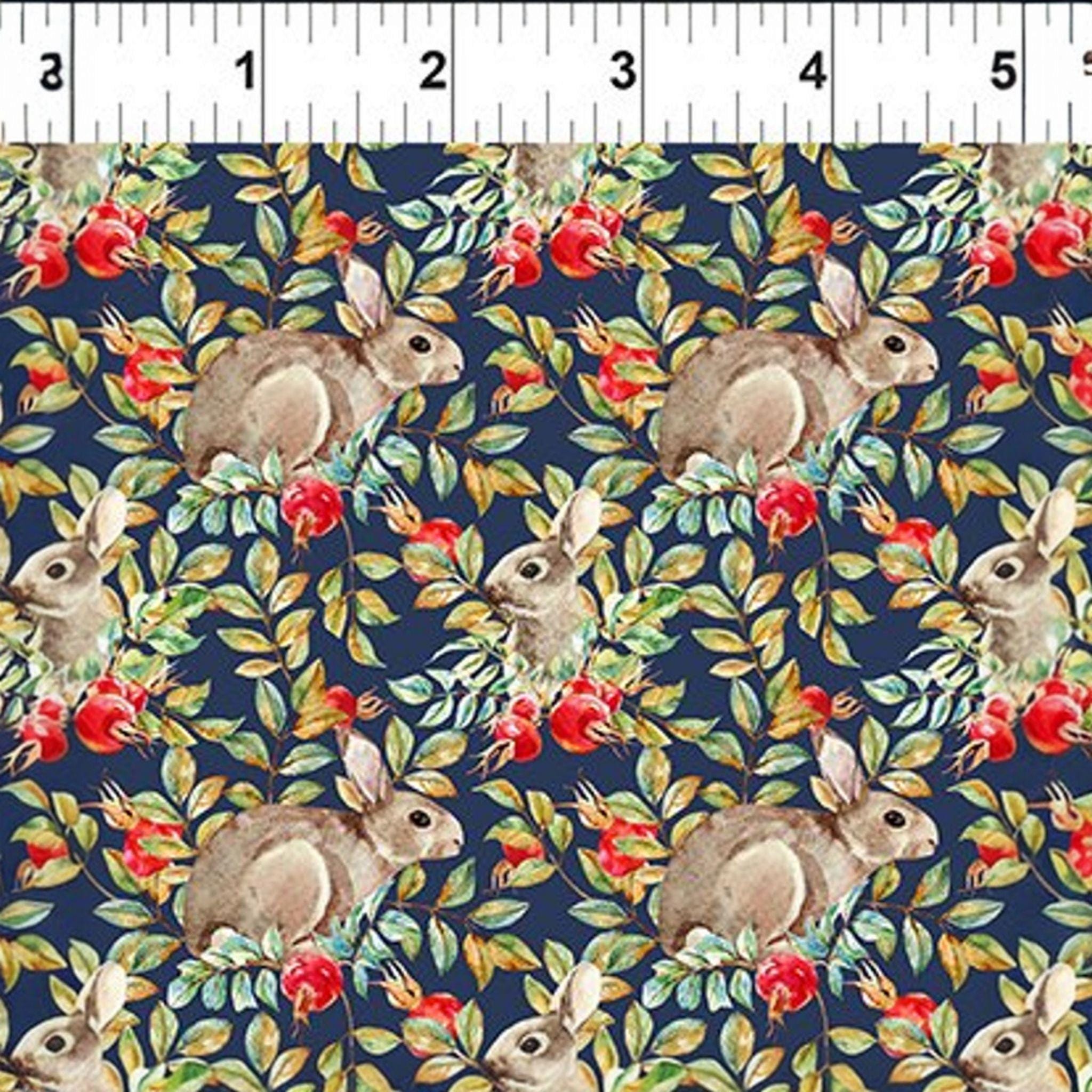 Hedgehog Hollow Cotton Fabric Mushroom House In the Beginning Bunny