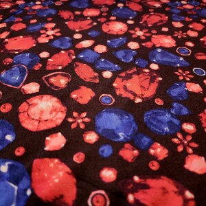 Gems Jersey Knit  Fabric Poly Spandex Apparel By the Yard