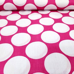 Powder Pink and White Polka Dots Fabric bypaper_and_frill