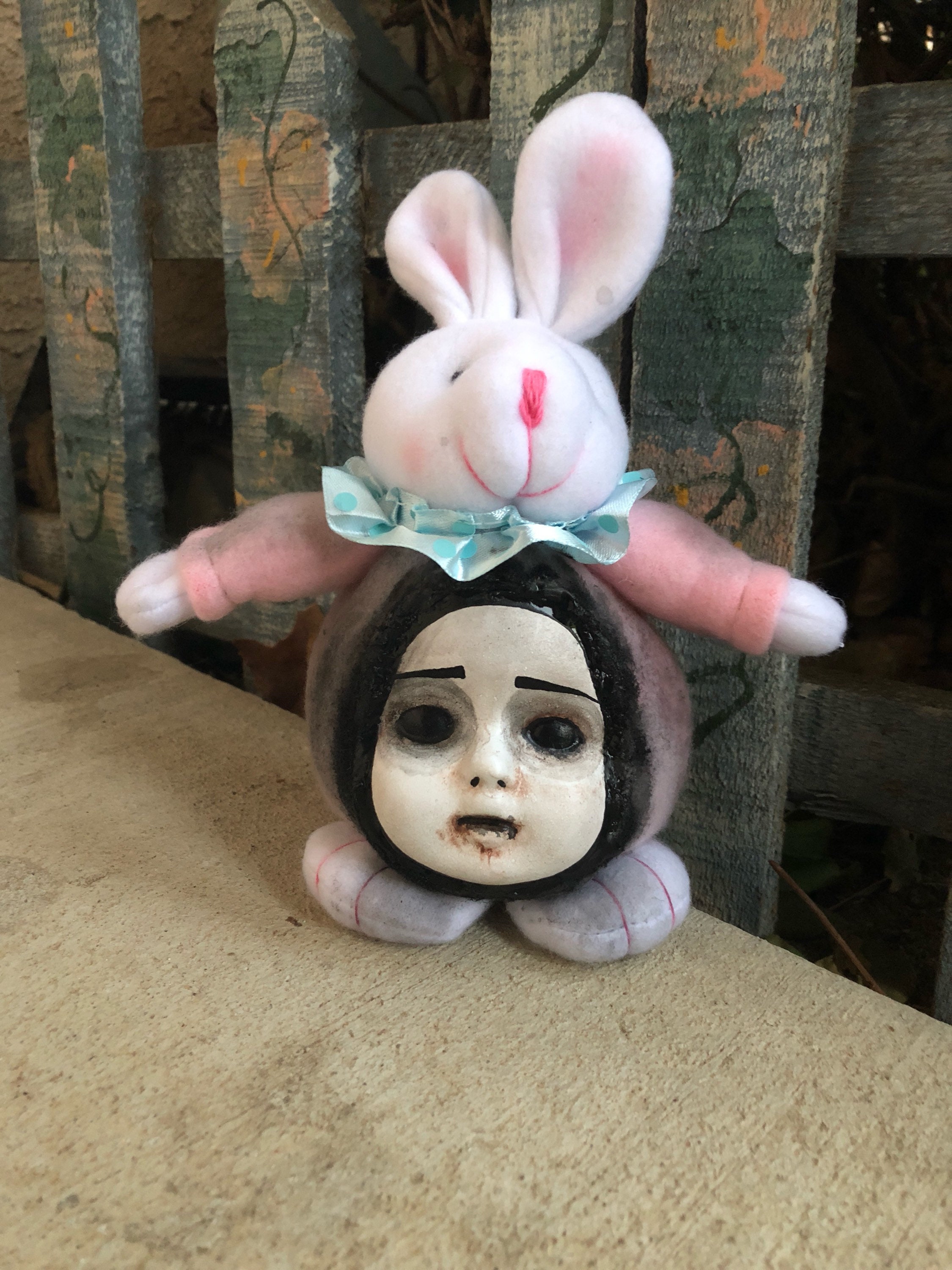 creepy rabbit doll