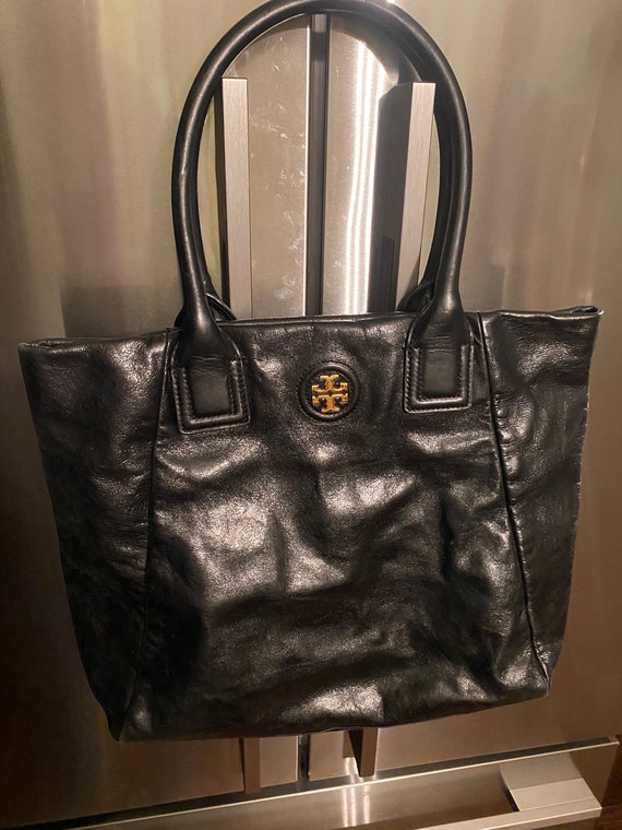 Gorgeous large black leather Tory Burch bag