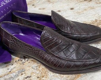 ralph lauren crocodile loafers