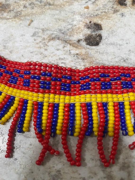 Rare Vintage Native American made hand loomed bea… - image 2