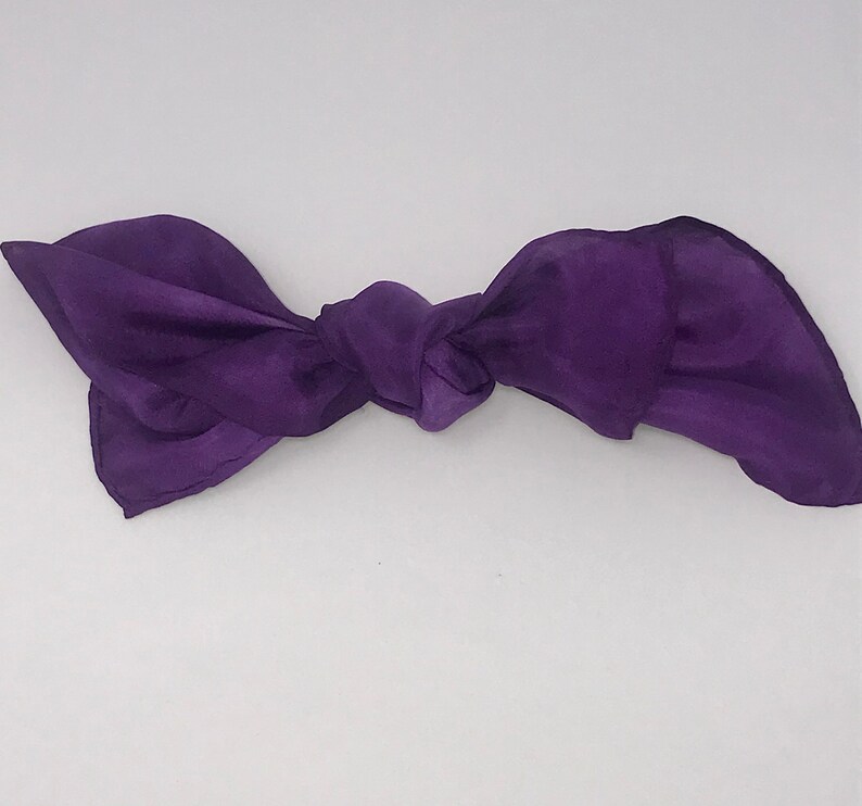 Royalty Purple Silk Handkerchief 11x11