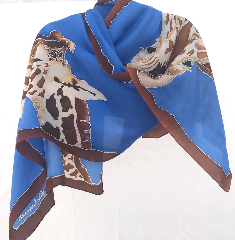 Giraffe Silk Scarf 22x90