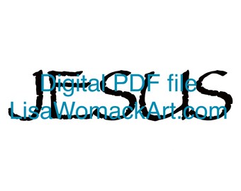 JESUS Papyrus Font Digital Download DIY旗のパターン、初心者向けDIYレベル