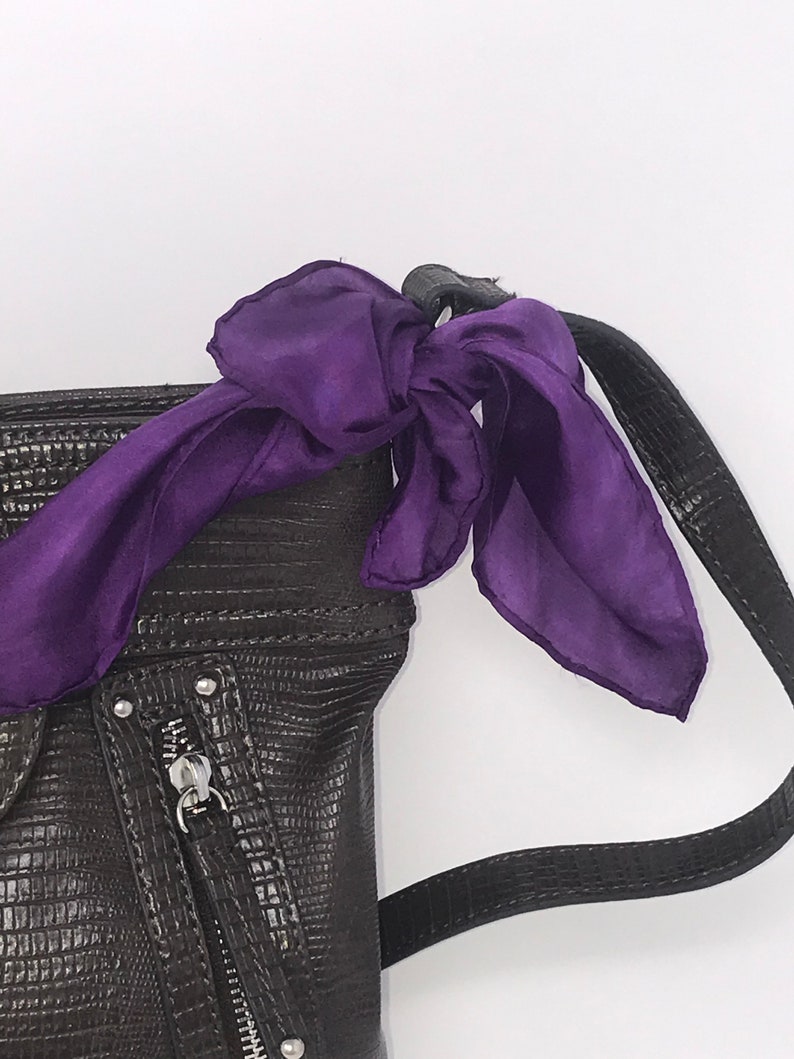 Royalty Purple Silk Handkerchief 11x11